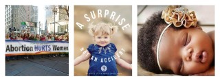 Californians for Life Collage in FB format abortion hurts women surprise baby